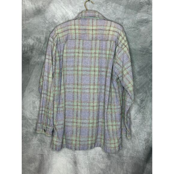 Gold Crest Shirt Shacket  Men Lg Utility Outdoors  Thick Comfy Plaid Cotton - Picture 3 of 10